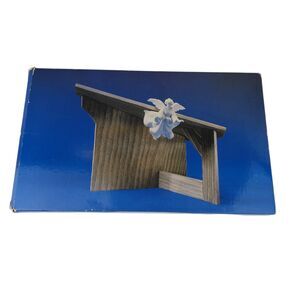 Avon Nativity Collectibles "The Stable" Wood Manger Creche w/ Instructions 1985